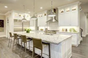Kitchens with ceiling treatments