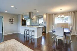 Laminate floors being sealed or already sealed