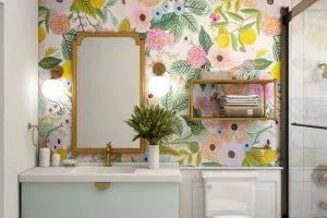 painting a bathroom wall a bright color