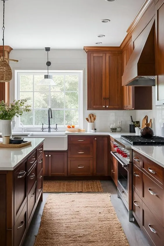 how to make cherry kitchen cabinets modern | Kisaf | Home Decor | House Plants | DIY & Crafts