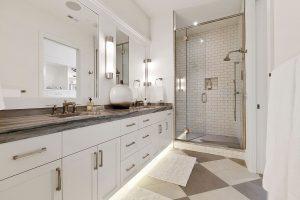 Bathroom with subway tile