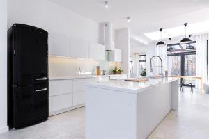 kitchen with drop ceiling soffit lights