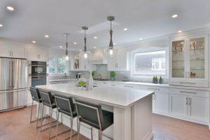 quartz countertop and backsplash - kitchen backsplash ideas